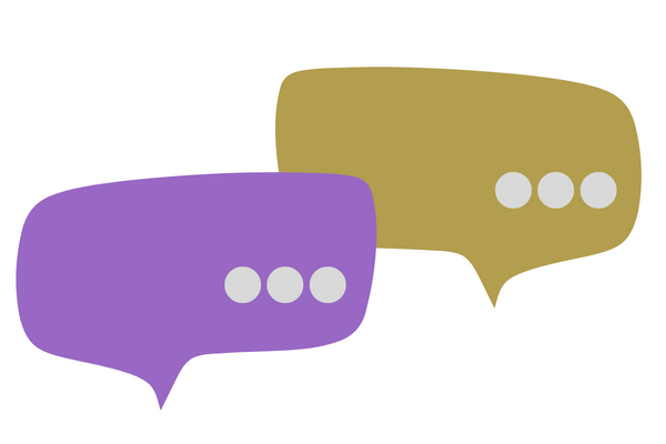 Speech Bubbles with elipses inside suggesting a conversation