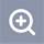 Symbol of a magnifying glass with a + in the centre, in white against a grey background